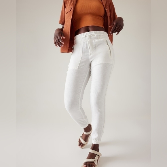 ATHLETA CABO LINEN JOGGER. - Picture 1 of 13